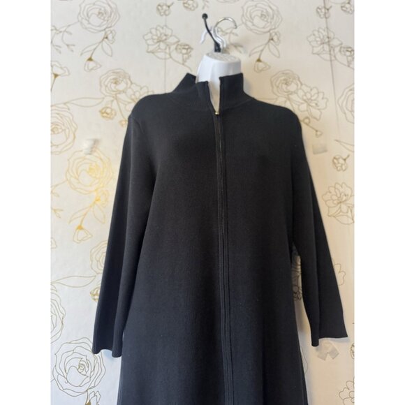 Tommy Bahama Dress Sweater Size Large Black Cable Knit Long Sleeve Zip New 057 - Picture 3 of 8